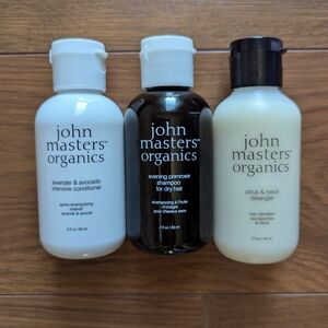 John Masters Organics 2 Oz Travel Set Shampoo, Conditioner, Detangler